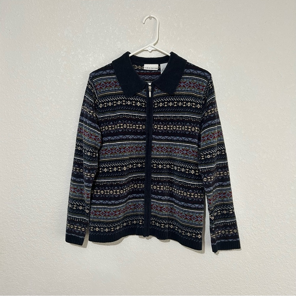 Croft & Barrow Women’s Blue Cardigan Knit Sweater - Size Medium